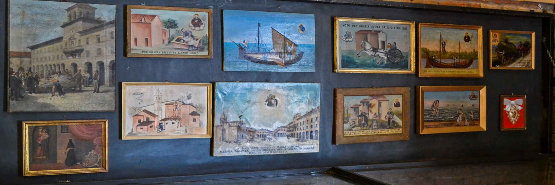 Die ehemaligen Votivtafeln der Kirche Sant'Antonio in Cervia