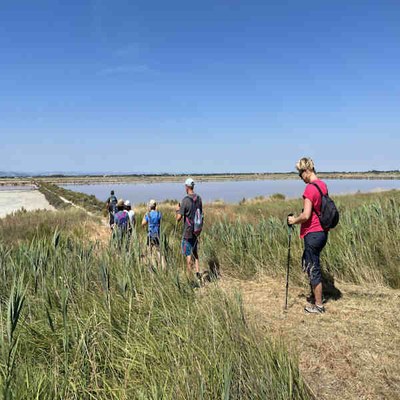 Nordic walking in the saltpan