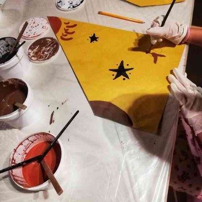 Let's play at the museum! Sail painting