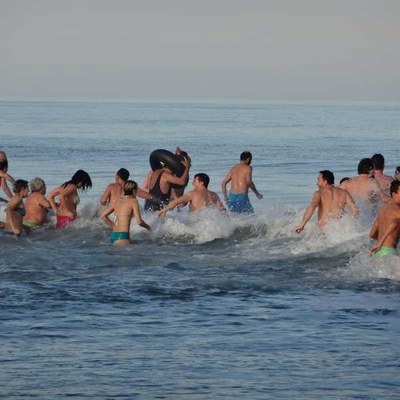 The Epiphany dive, the first dive of the year
