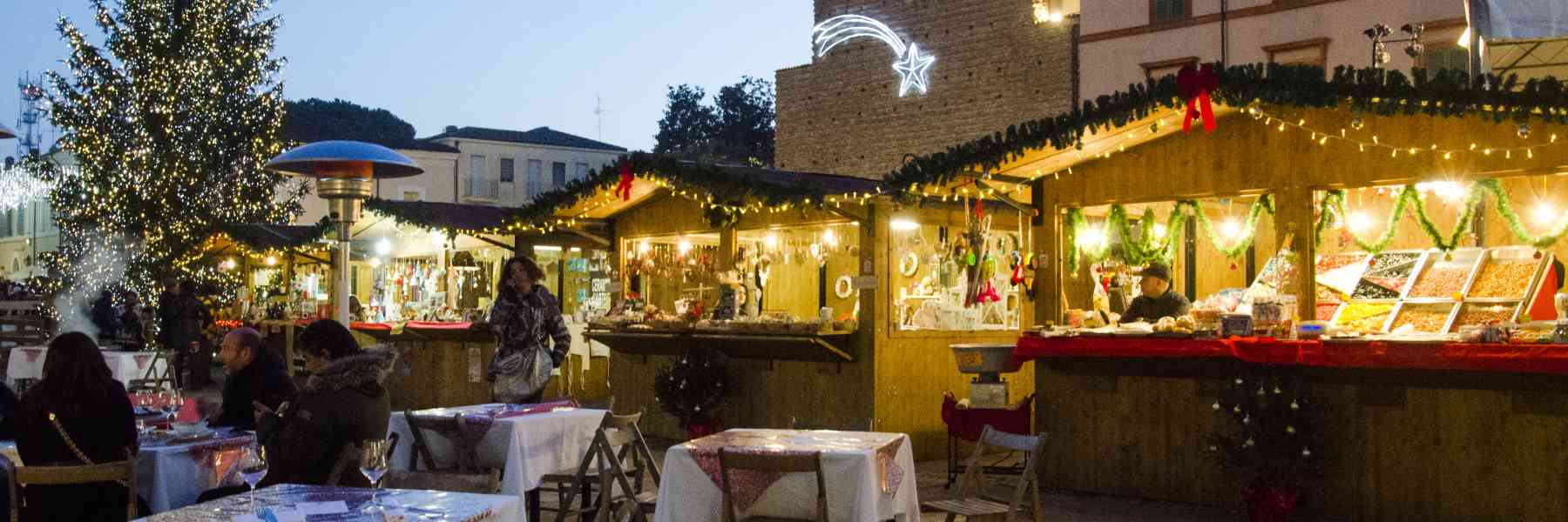 The Christmas village in the centre of Cervia