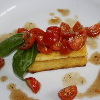 Polenta with fish sauce