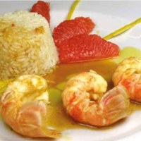 Scampi with citrus 
