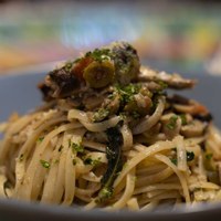 Tagliolini with red mullet