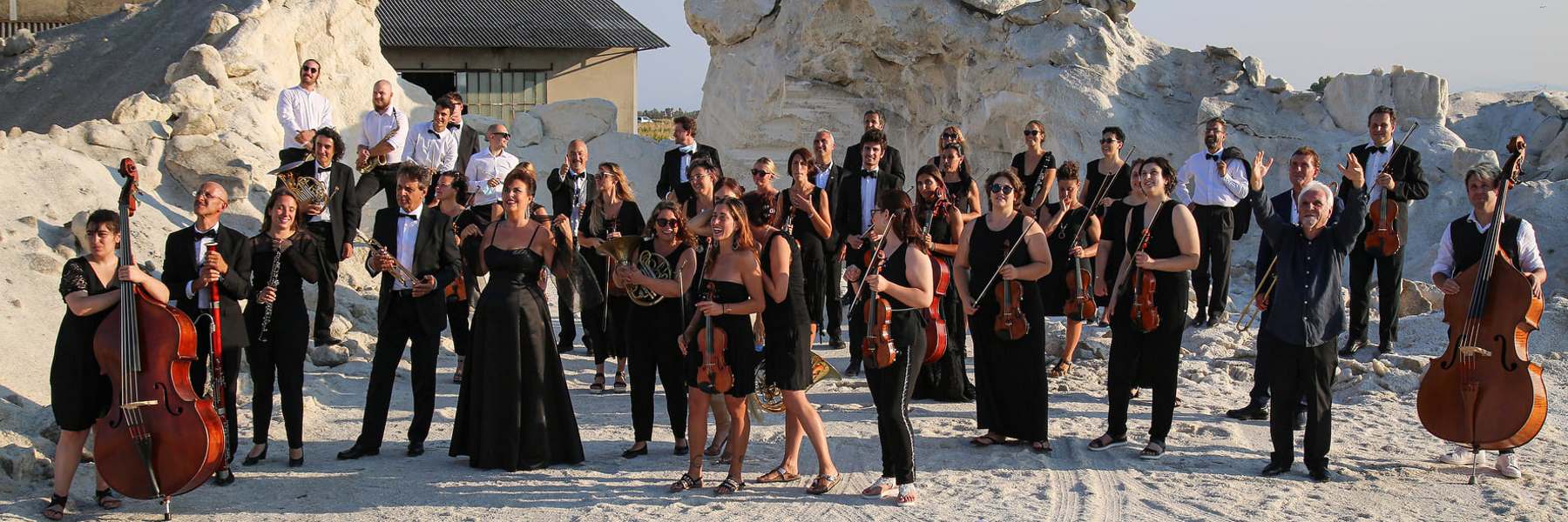 Coucher de soleil dans la saline avec l'Orchestre de la Ville de Cervia