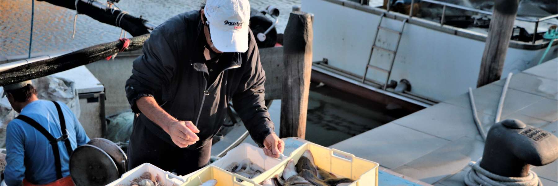 1 - Rete e pescatore sul porto canale