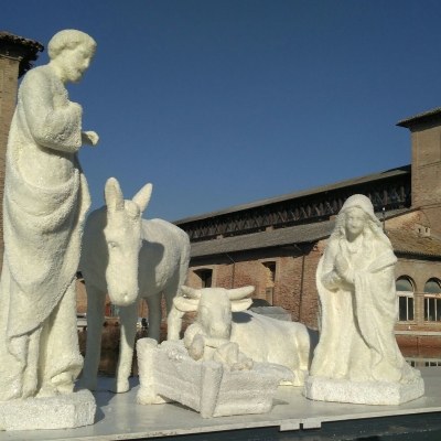 Il Presepe "di sale" sull'acqua