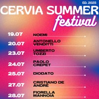 Cervia Summer Festival: Noemi, Venditti, Tozzi, Paolo Crepet, Diodato, Cristiano de Andrè e Fiorella Mannoia